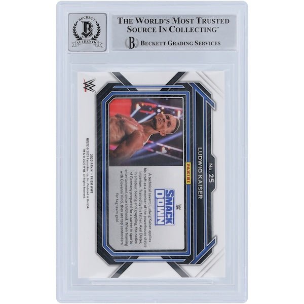Ludwig Kaiser WWE Autographed 2023 Panini Prizm 25 Beckett Fanatics Witnessed Authenticated 10 Card - The Ballers Bank