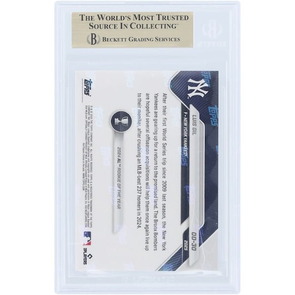 Luis Gil New York Yankees 2025 Topps Now Road to Opening Day OD - 30 BGS Authenticated 9.5 Card - The Ballers Bank