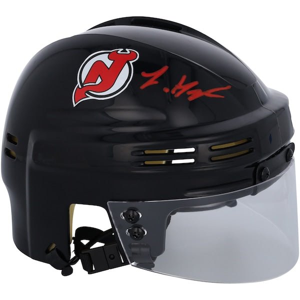 Luke Hughes New Jersey Devils Fanatics Authentic Autographed Black Mini Helmet - The Ballers Bank