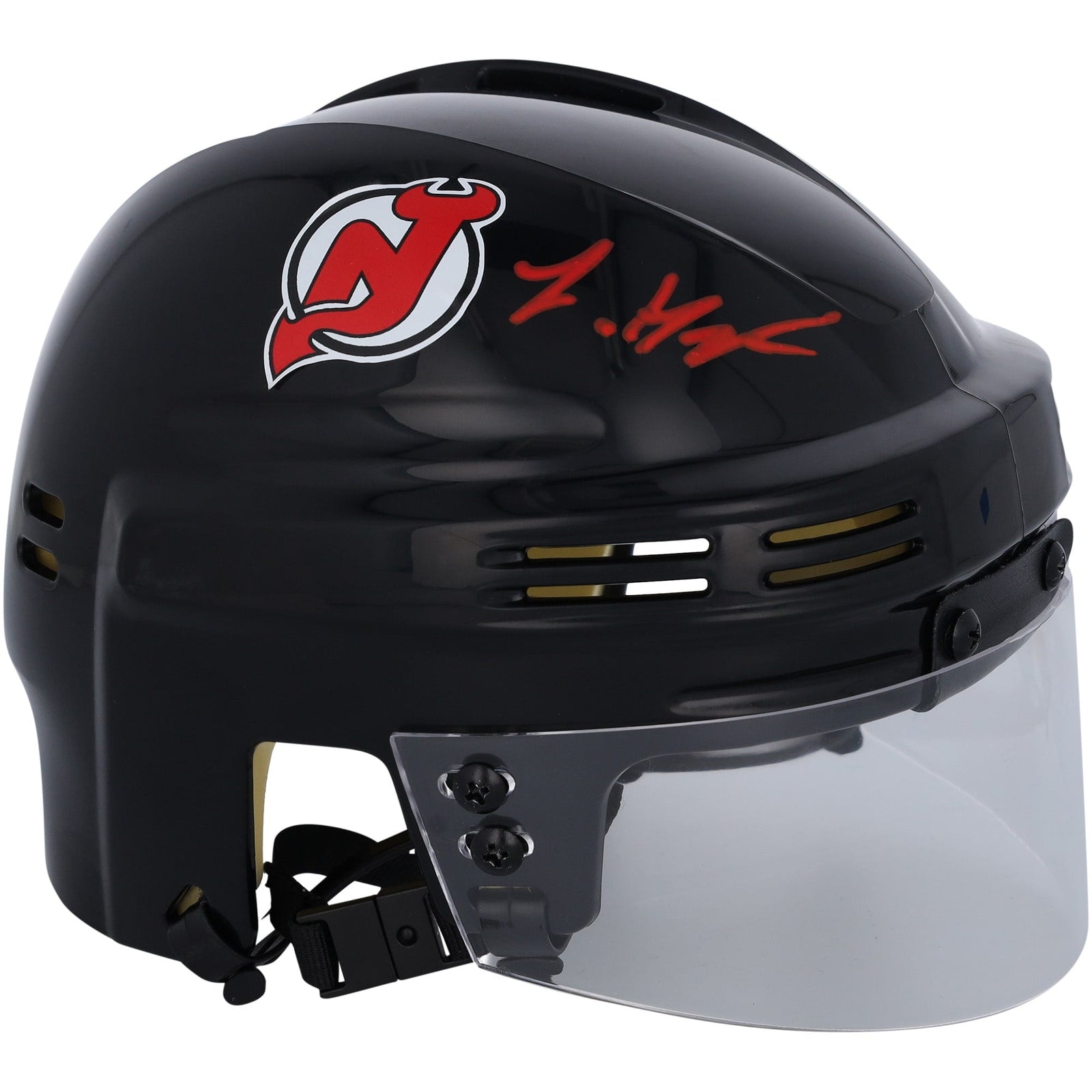 Luke Hughes New Jersey Devils Fanatics Authentic Autographed Black Mini Helmet - The Ballers Bank