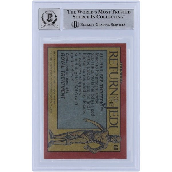 Lydia Green Star Wars Autographed 1983 Topps Return of the Jedi 80 BGS Authenticated 10 Card - The Ballers Bank