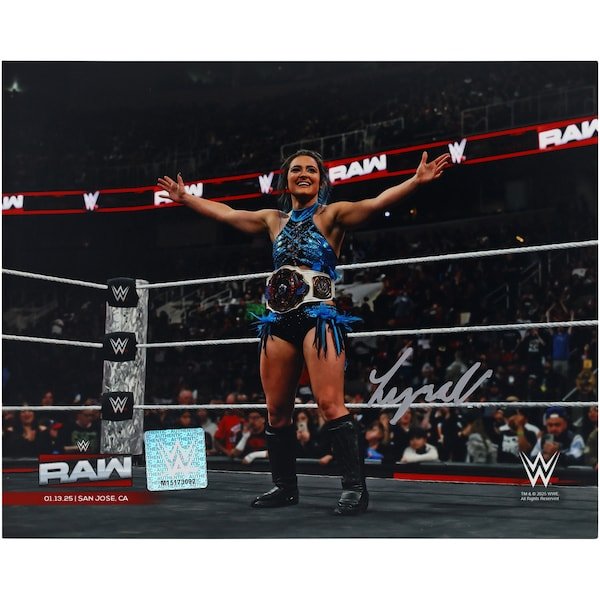 Lyra Valkyria WWE Autographed Fanatics Authentic 8" x 10" In Ring Pose with Title Photograph - The Ballers Bank
