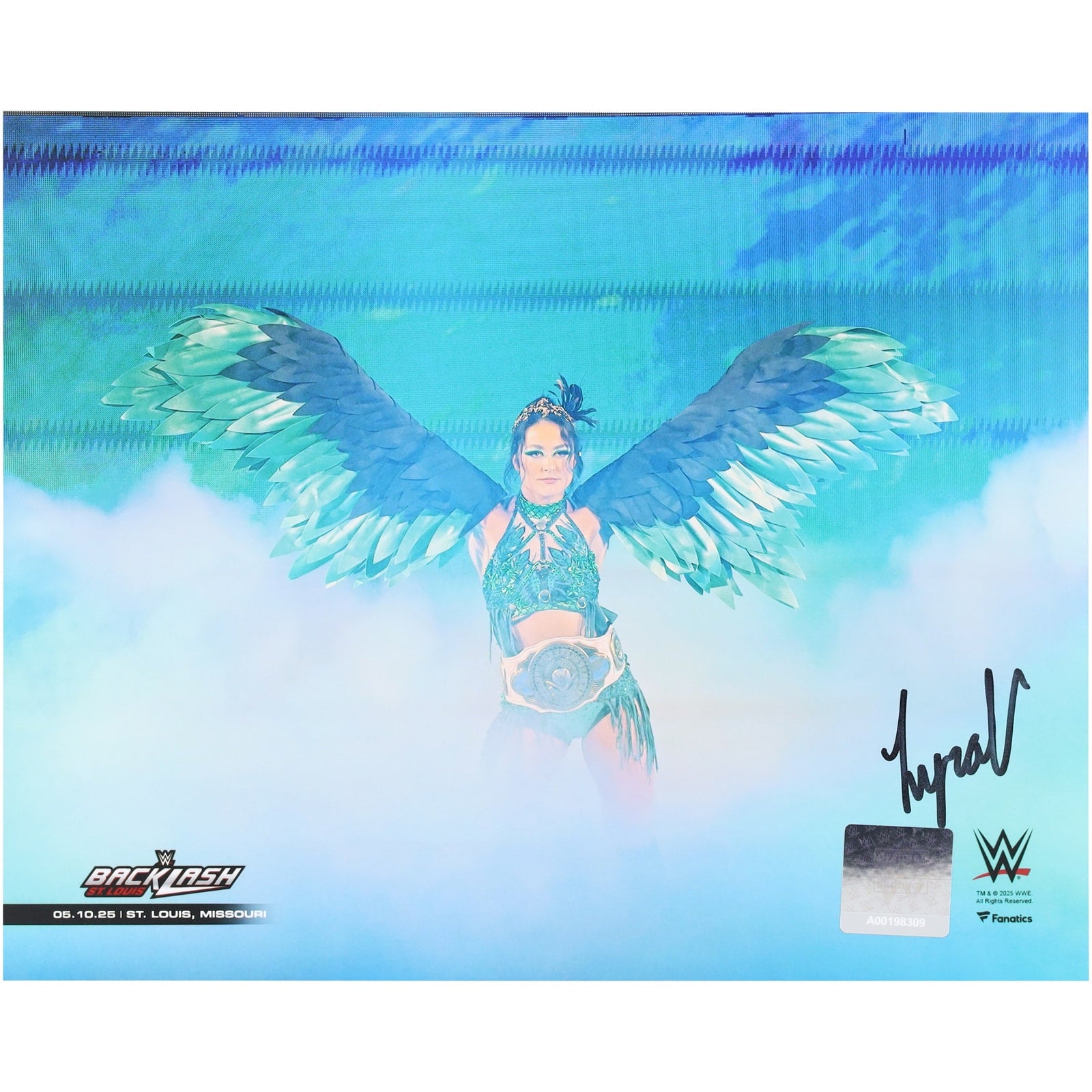 Lyra Valkyria WWE Autographed Fanatics Authentic 8" x 10" Wings Entrance Photograph - The Ballers Bank