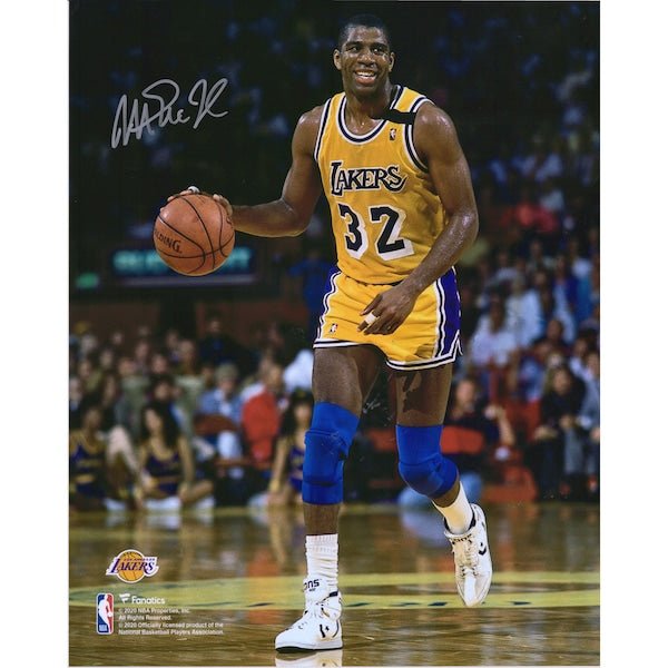 Magic Johnson Los Angeles Lakers Fanatics Authentic Autographed 16" x 20" Dribbling In Gold Photograph - The Ballers Bank