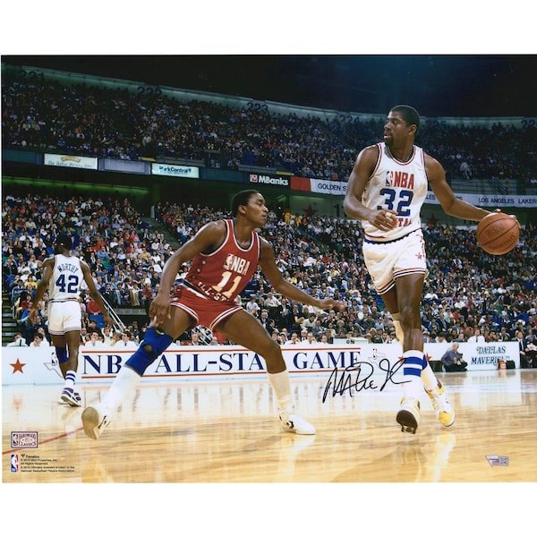 Magic Johnson Los Angeles Lakers Fanatics Authentic Autographed 16" x 20" vs. Isiah Thomas Photograph - The Ballers Bank