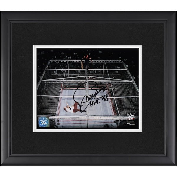 Mankind WWE Autographed Fanatics Authentic Framed 8" x 10" Hell In A Cell Photograph with "HIAC '98" Inscription - The Ballers Bank