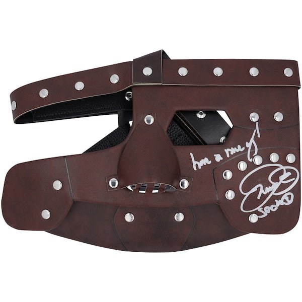 Mankind WWE Autographed Fanatics Authentic Replica Mask with "Have a Nice Day!" Inscription - The Ballers Bank