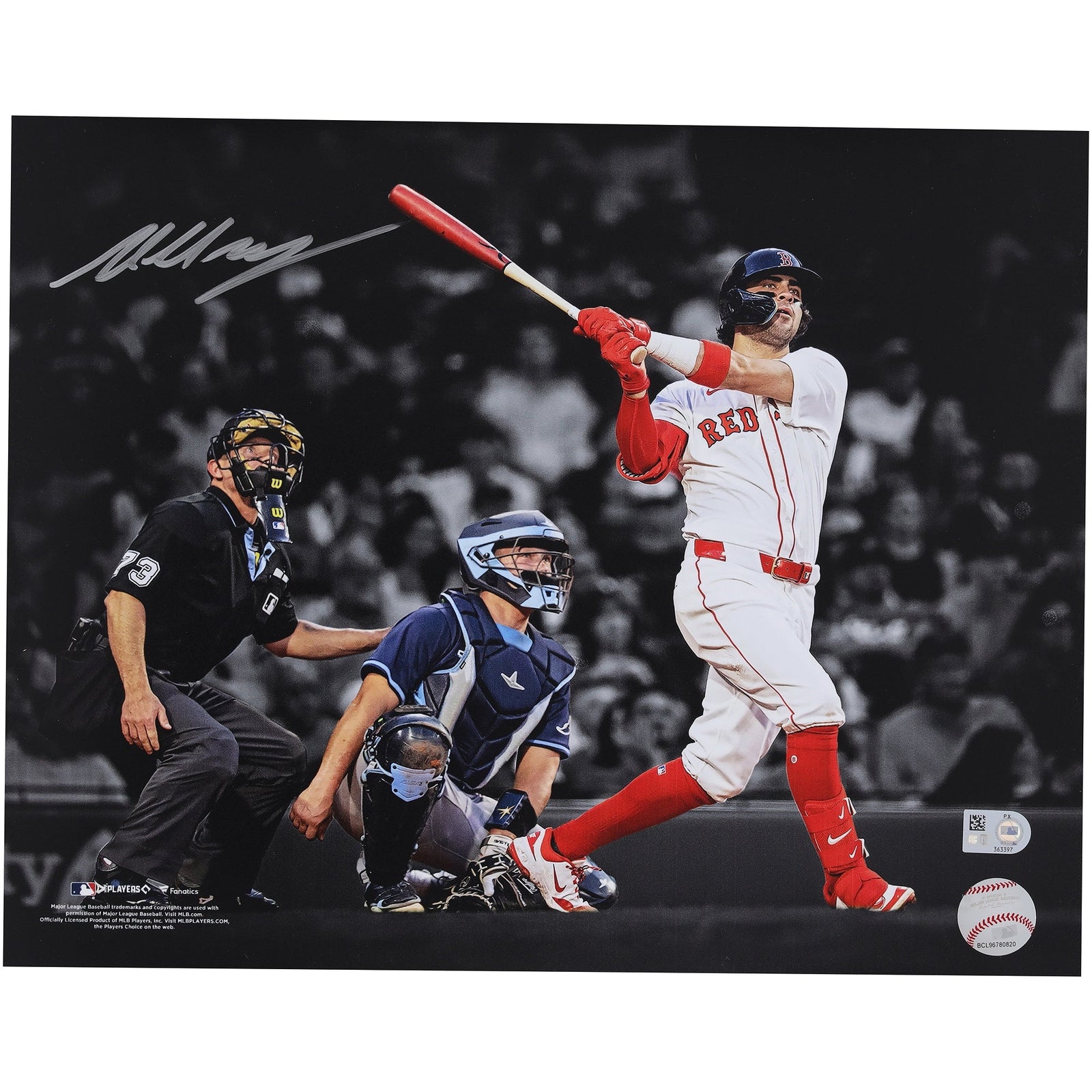 Marcelo Mayer Boston Red Sox Autographed Fanatics Authentic 11" x 14" Home Run Spotlight Photograph - The Ballers Bank