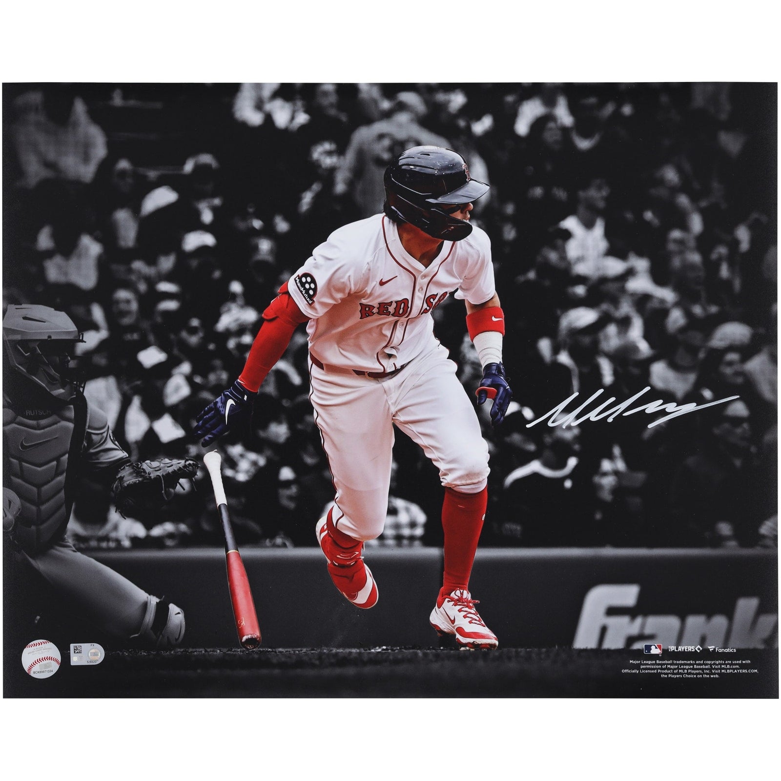 Marcelo Mayer Boston Red Sox Autographed Fanatics Authentic 16" x 20" First MLB Hit Spotlight Photograph - The Ballers Bank