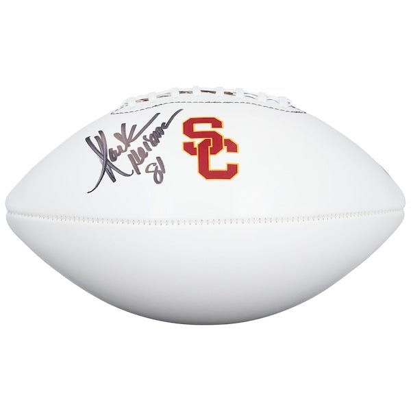 Marcus Allen USC Trojans Autographed Fanatics Authentic Nike White Panel Football with "Heisman 81" Inscription - The Ballers Bank