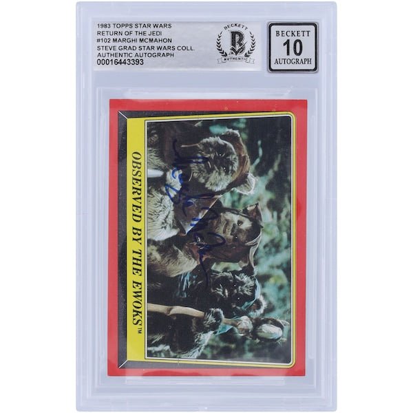 Marghi McMahon Star Wars Autographed 1983 Topps Return of the Jedi 102 BGS Authenticated 10 Card - The Ballers Bank