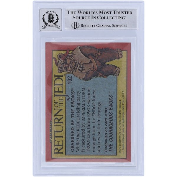 Marghi McMahon Star Wars Autographed 1983 Topps Return of the Jedi 102 BGS Authenticated 10 Card - The Ballers Bank