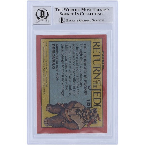 Marghi McMahon Star Wars Autographed 1983 Topps Return of the Jedi 103 BGS Authenticated 10 Card - The Ballers Bank