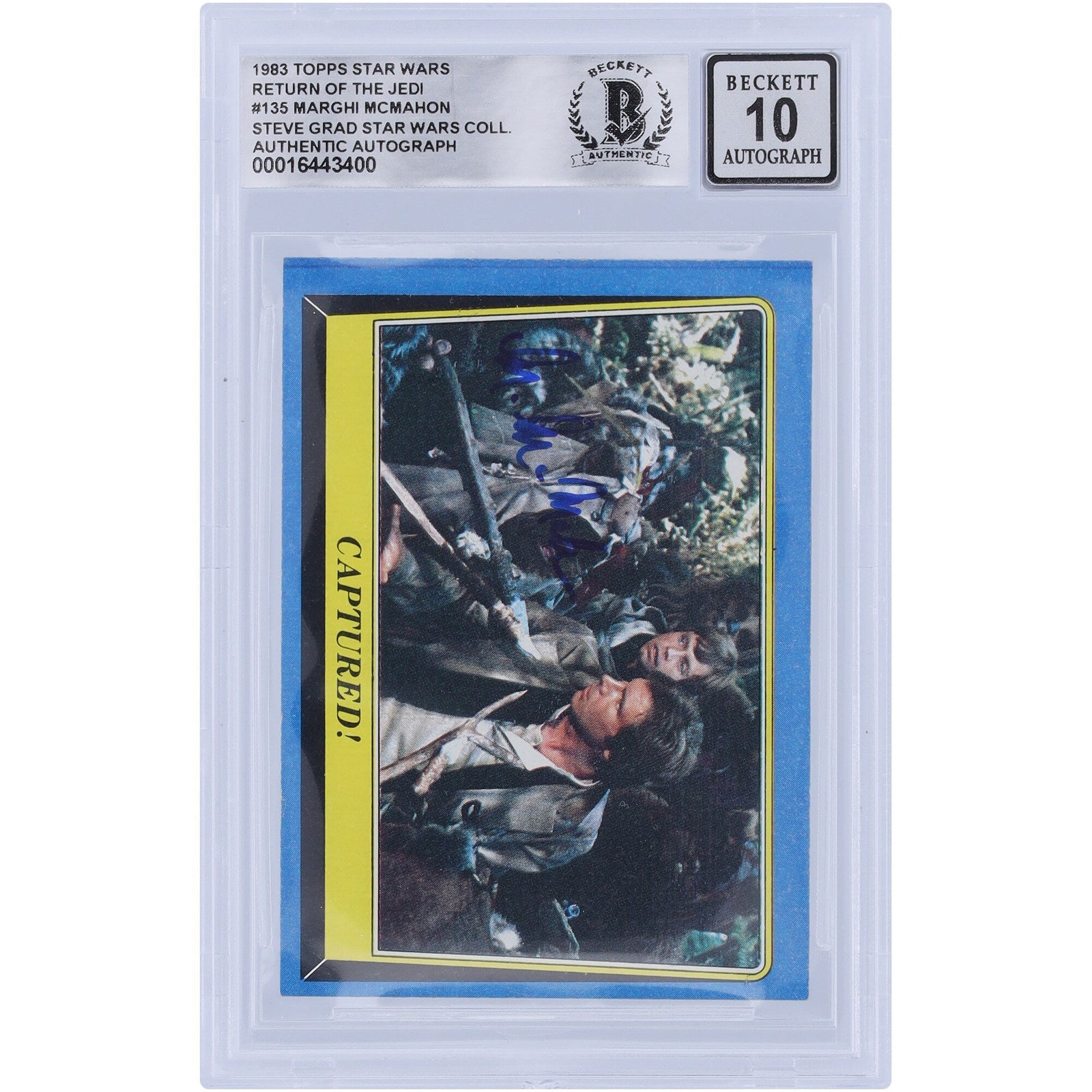 Marghi McMahon Star Wars Autographed 1983 Topps Return of the Jedi 135 BGS Authenticated 10 Card - The Ballers Bank