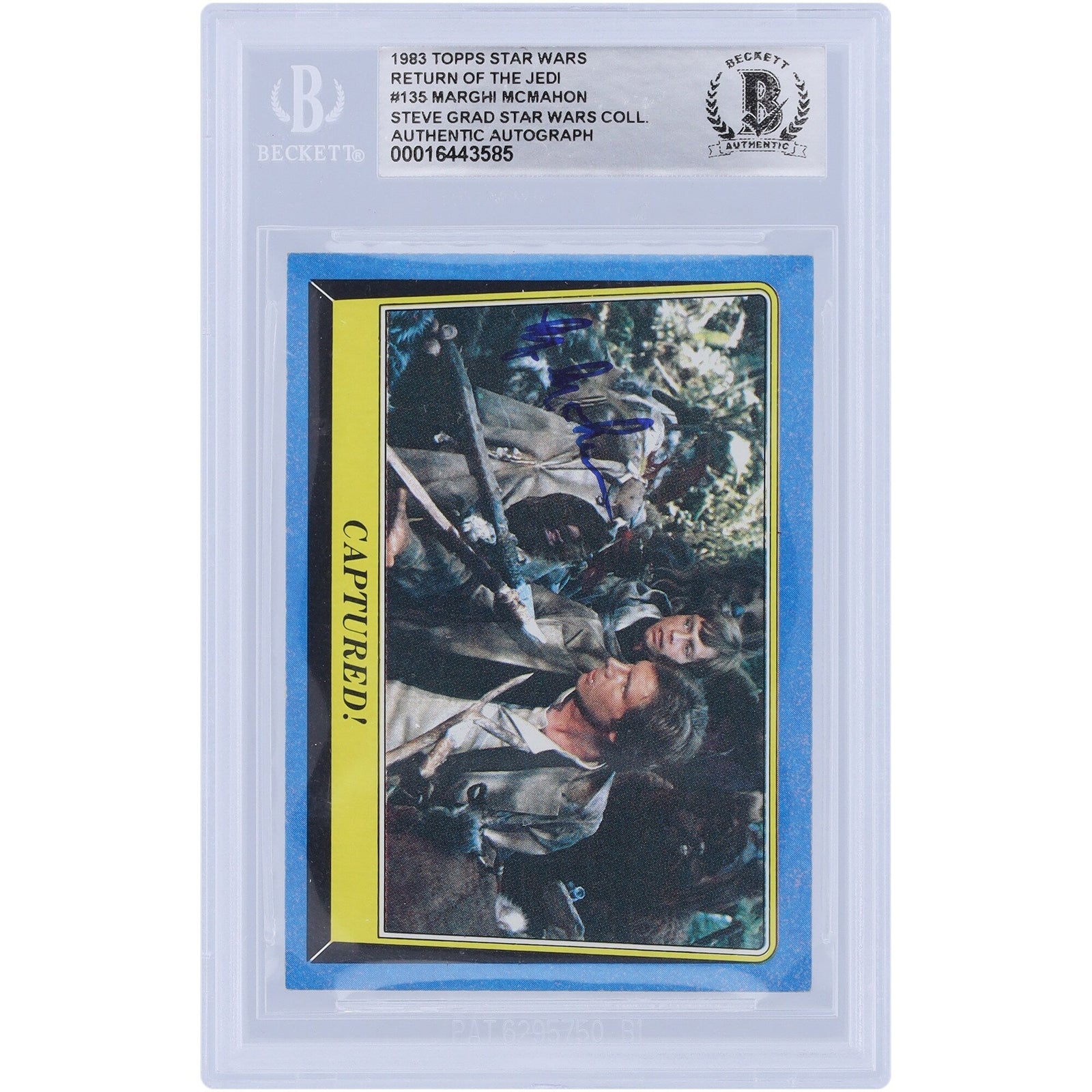 Marghi McMahon Star Wars Autographed 1983 Topps Return of the Jedi 135 BGS Authenticated Card - The Ballers Bank
