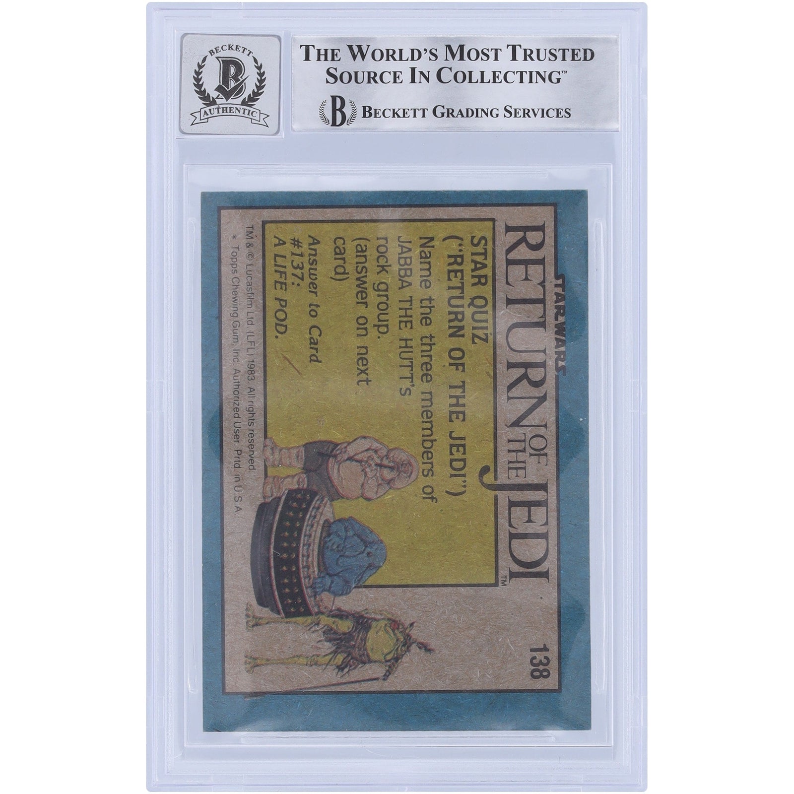 Marghi McMahon Star Wars Autographed 1983 Topps Return of the Jedi 138 BGS Authenticated 10 Card - The Ballers Bank