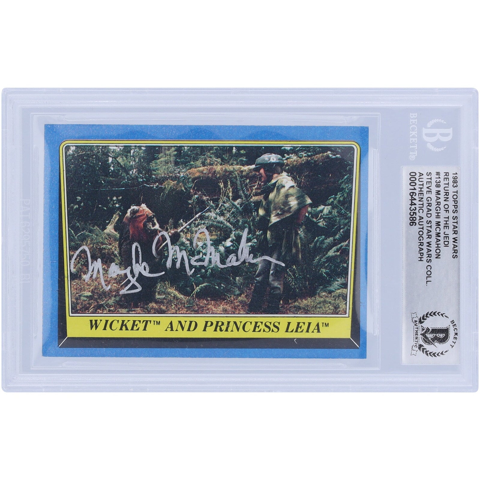 Marghi McMahon Star Wars Autographed 1983 Topps Return of the Jedi 138 BGS Authenticated Card - The Ballers Bank