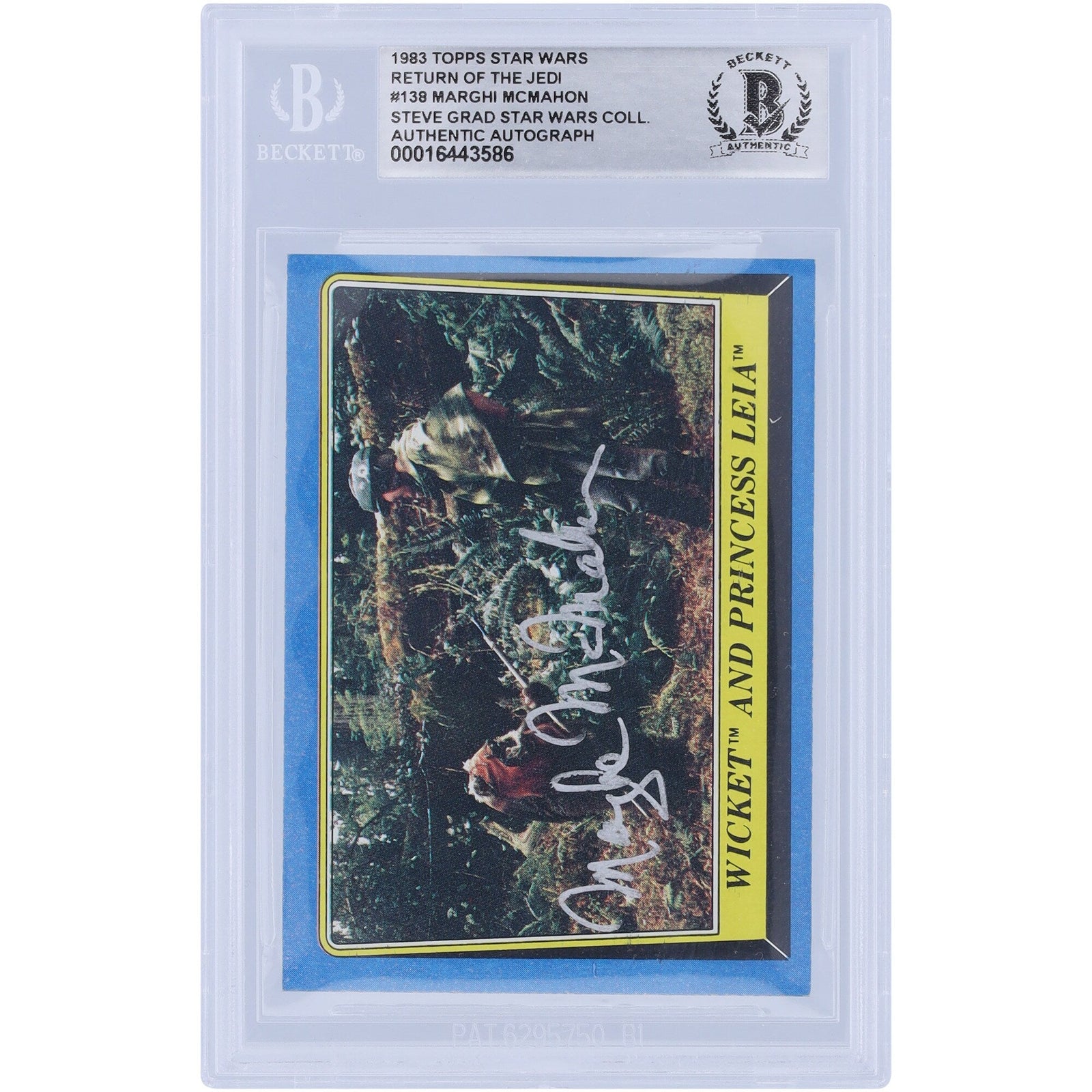 Marghi McMahon Star Wars Autographed 1983 Topps Return of the Jedi 138 BGS Authenticated Card - The Ballers Bank