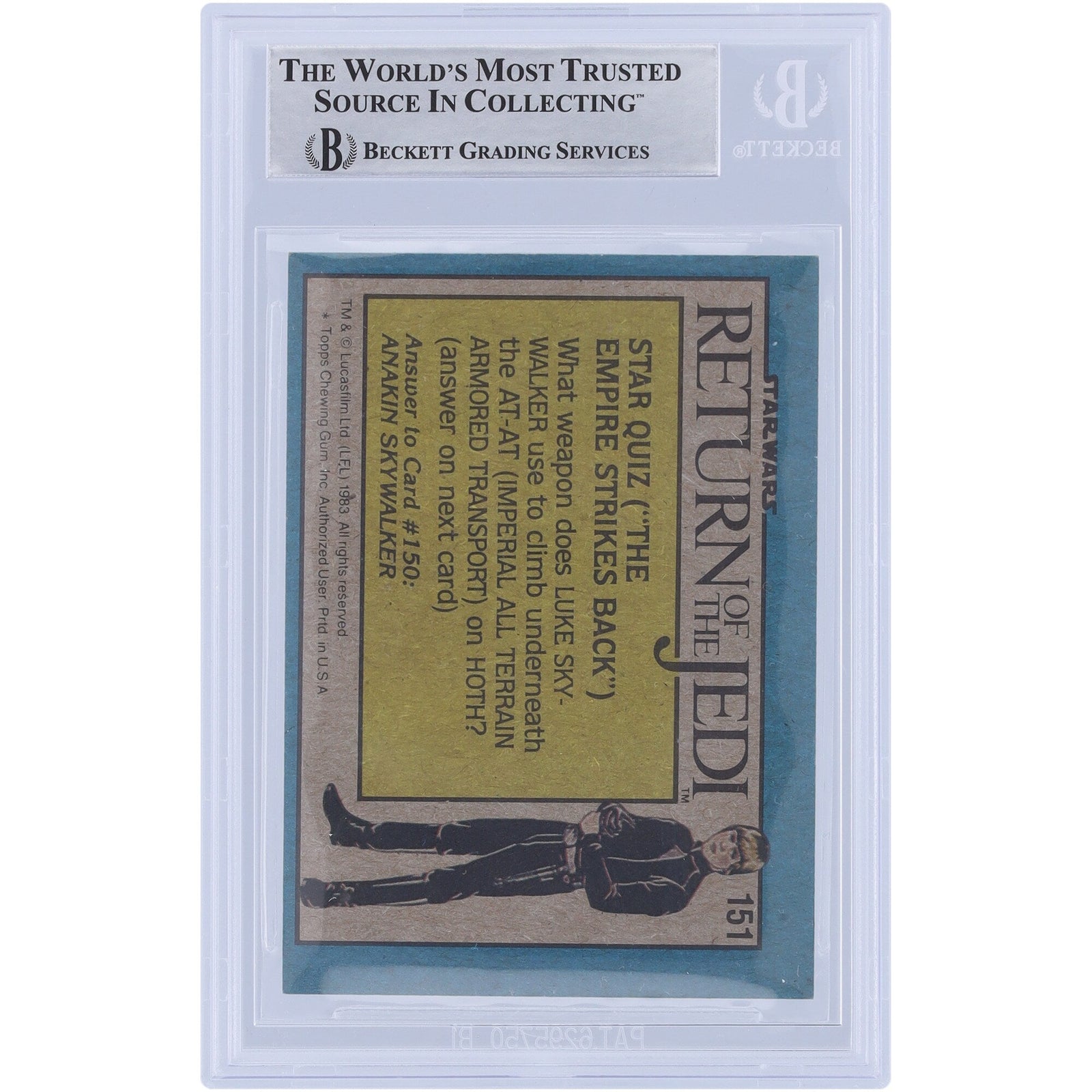 Marghi McMahon Star Wars Autographed 1983 Topps Return of the Jedi 151 BGS Authenticated Card - The Ballers Bank