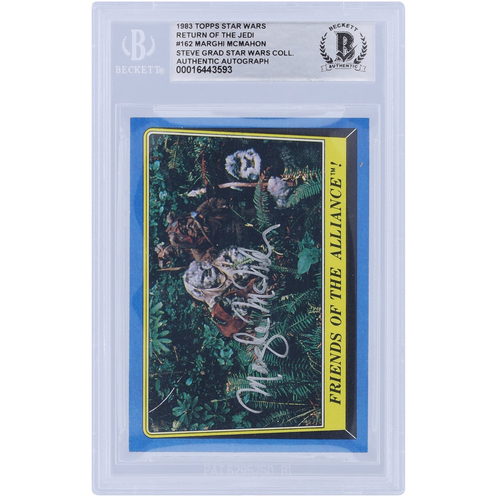 Marghi McMahon Star Wars Autographed 1983 Topps Return of the Jedi 162 BGS Authenticated Card - The Ballers Bank