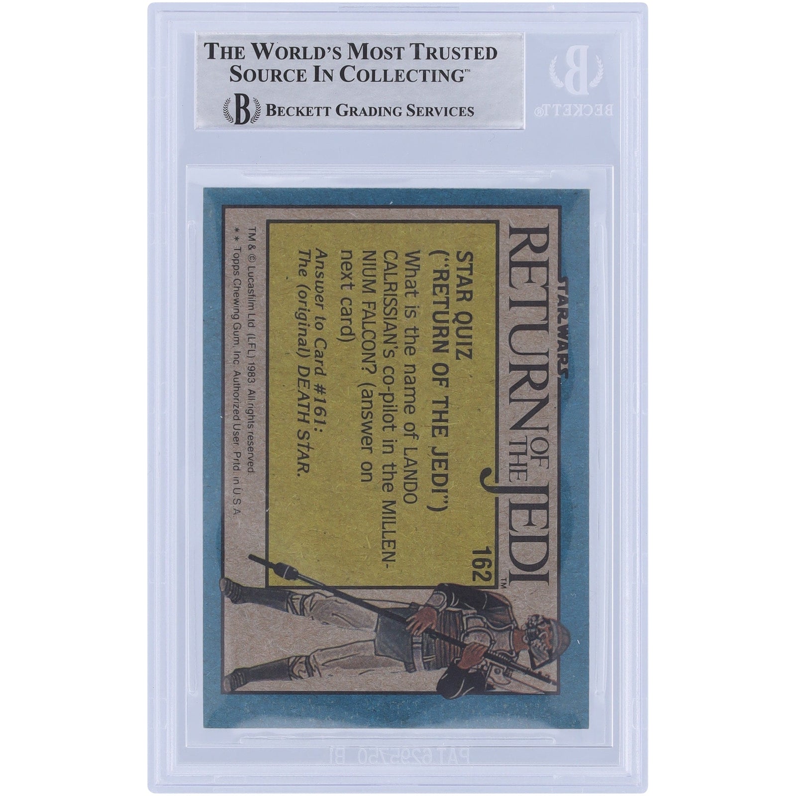 Marghi McMahon Star Wars Autographed 1983 Topps Return of the Jedi 162 BGS Authenticated Card - The Ballers Bank