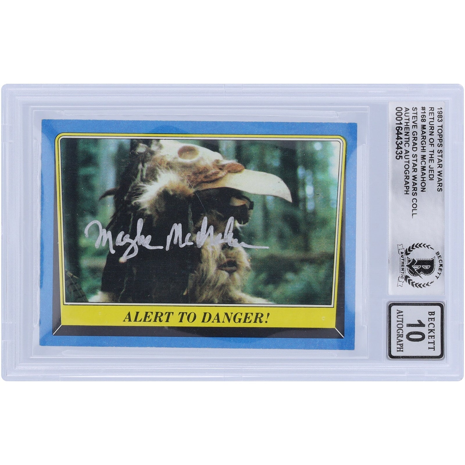 Marghi McMahon Star Wars Autographed 1983 Topps Return of the Jedi 168 BGS Authenticated 10 Card - The Ballers Bank