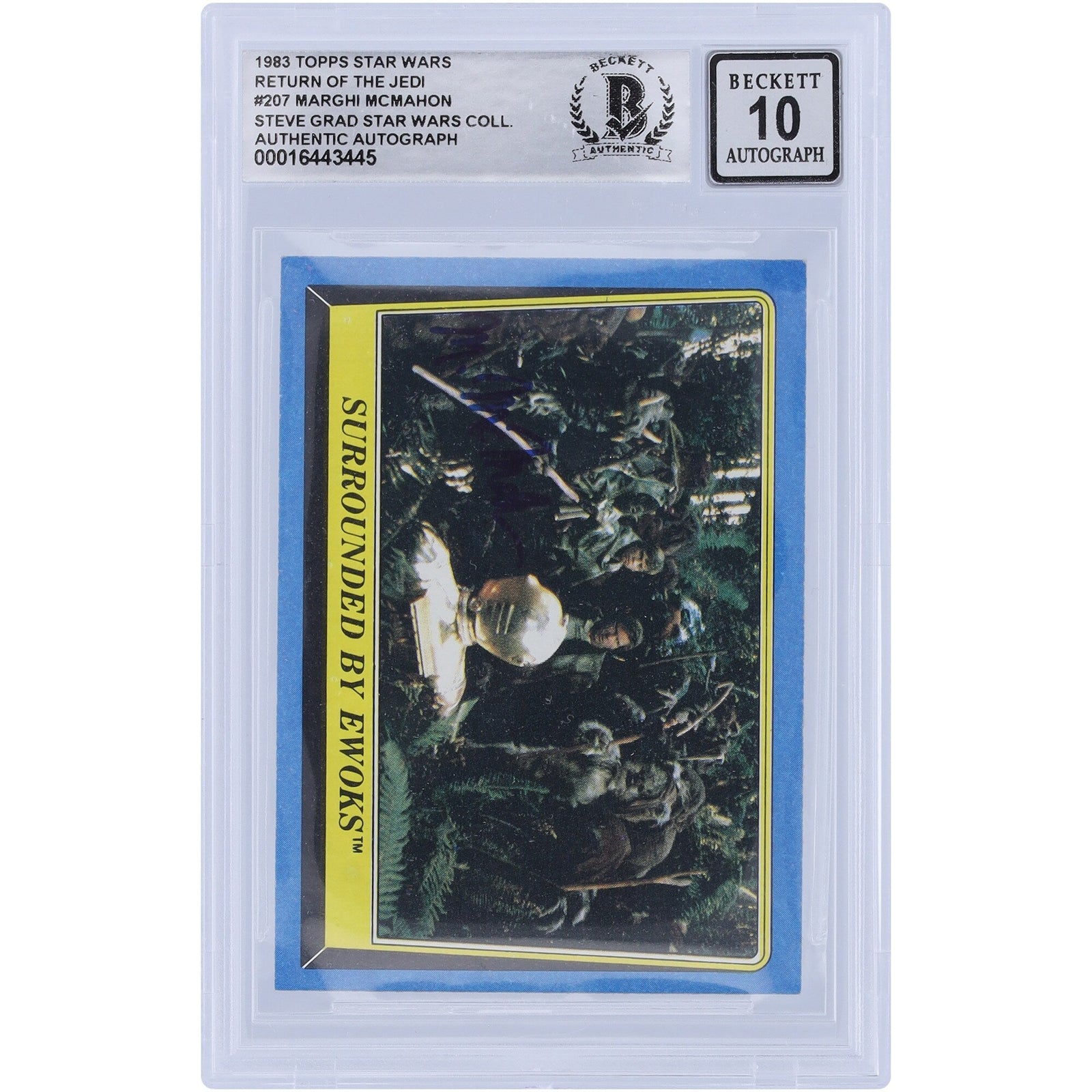 Marghi McMahon Star Wars Autographed 1983 Topps Return of the Jedi 207 BGS Authenticated 10 Card - The Ballers Bank
