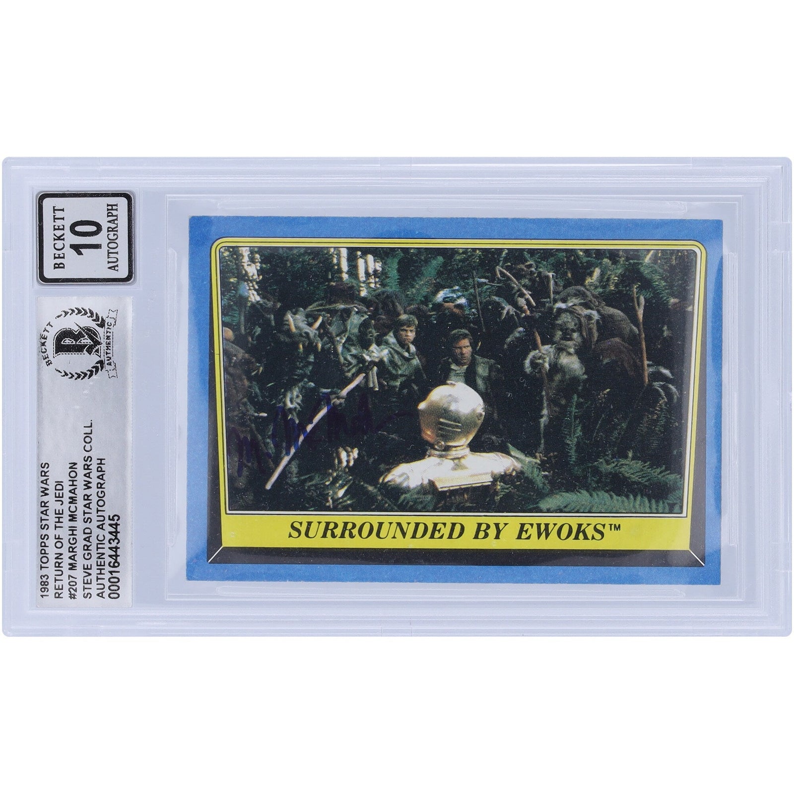 Marghi McMahon Star Wars Autographed 1983 Topps Return of the Jedi 207 BGS Authenticated 10 Card - The Ballers Bank
