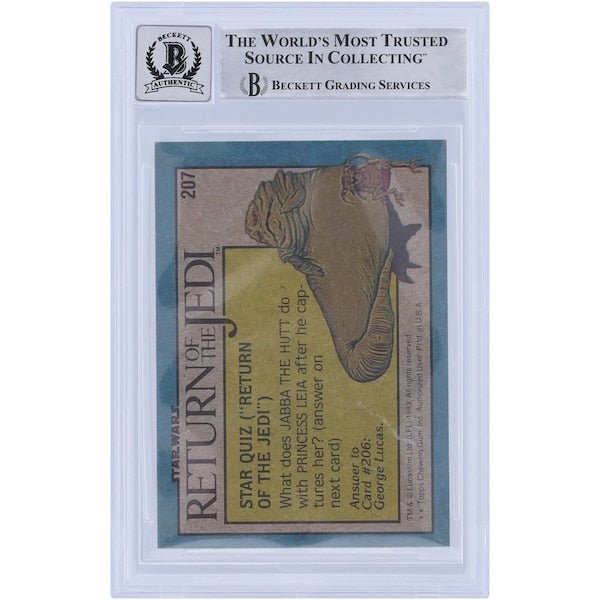 Marghi McMahon Star Wars Autographed 1983 Topps Return of the Jedi 207 BGS Authenticated 10 Card - The Ballers Bank