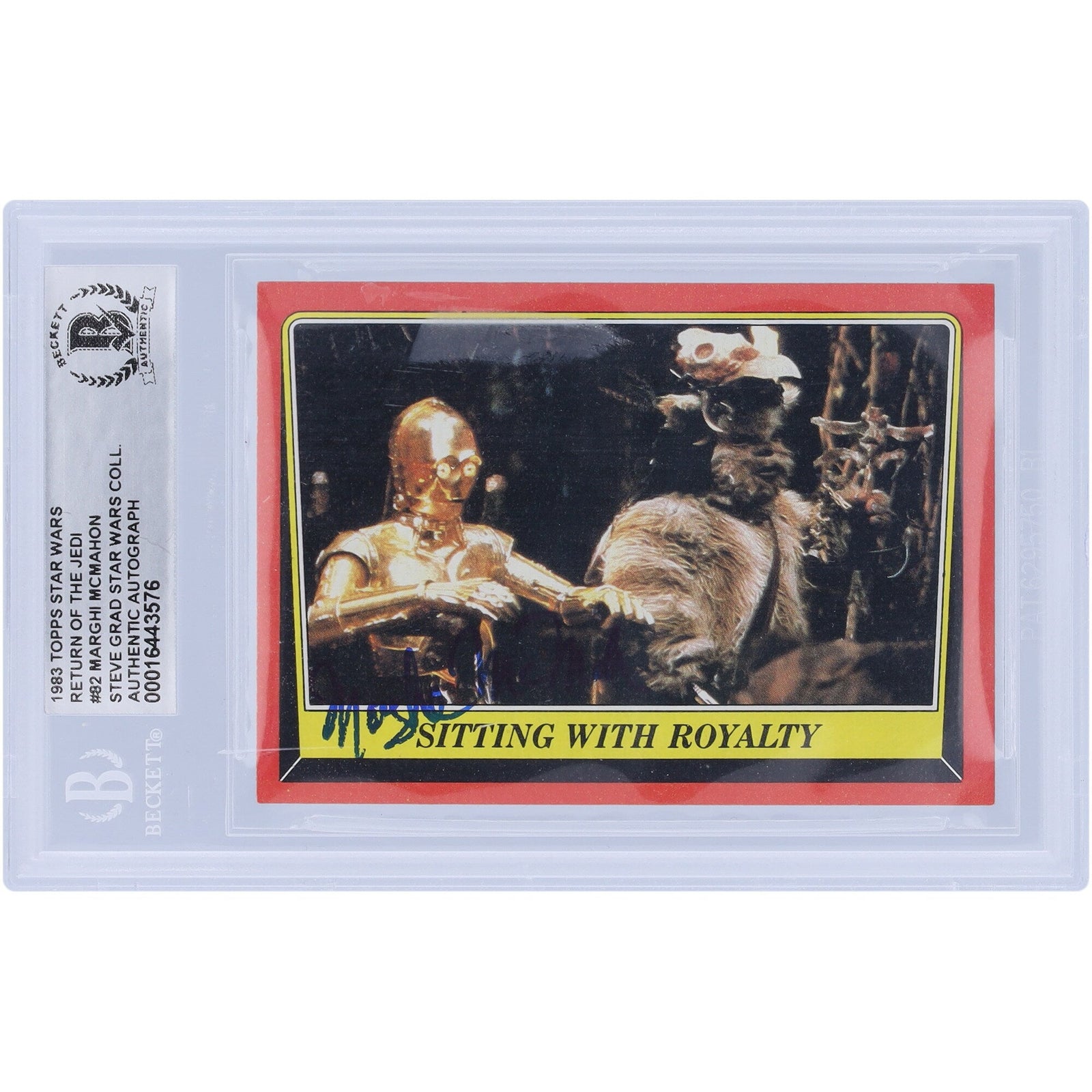 Marghi McMahon Star Wars Autographed 1983 Topps Return of the Jedi 82 BGS Authenticated Card - The Ballers Bank