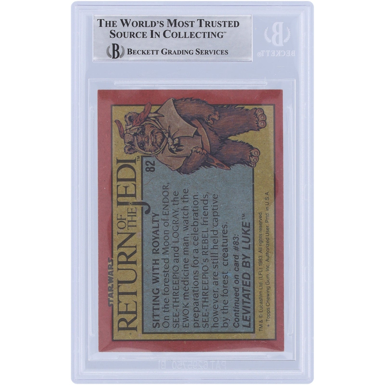 Marghi McMahon Star Wars Autographed 1983 Topps Return of the Jedi 82 BGS Authenticated Card - The Ballers Bank