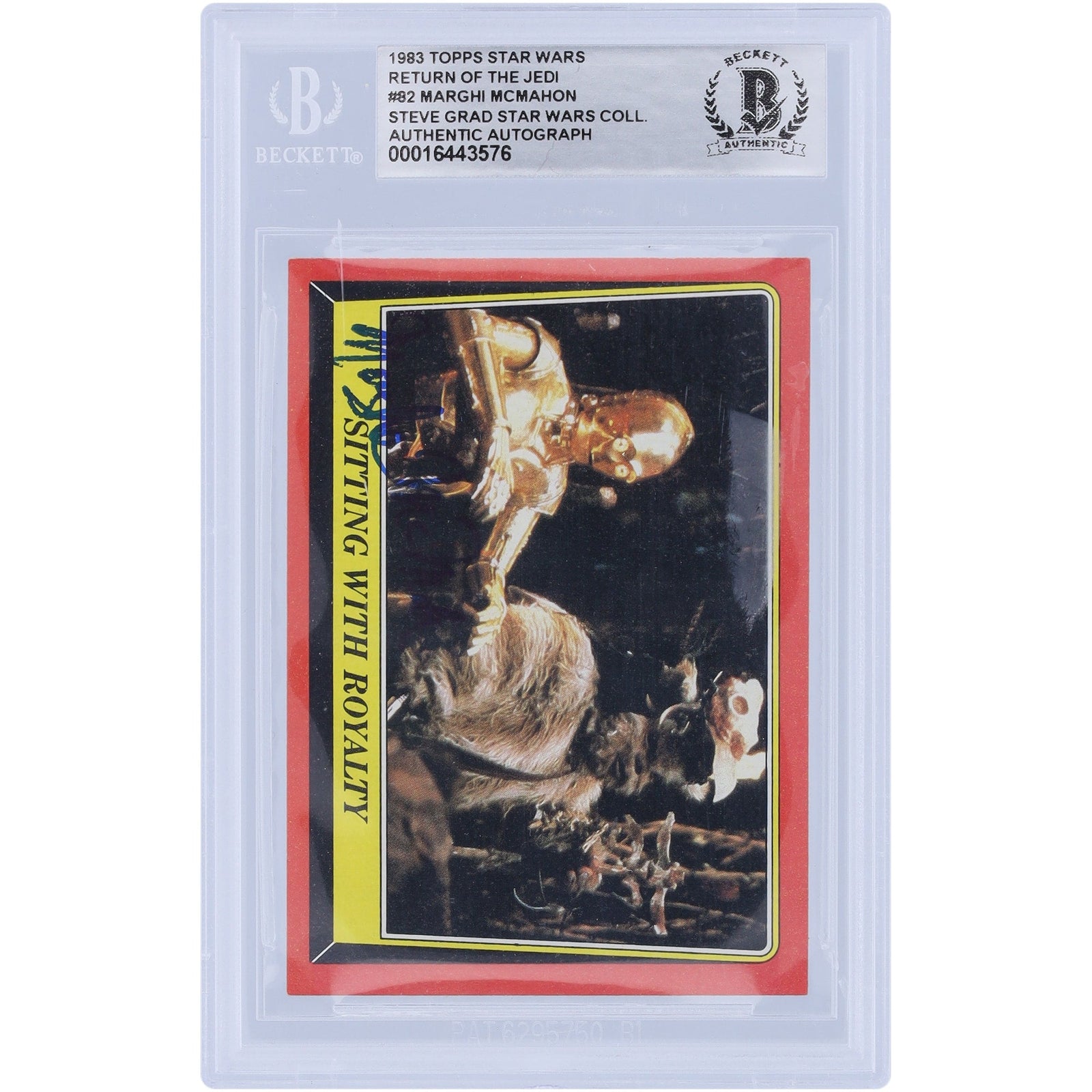 Marghi McMahon Star Wars Autographed 1983 Topps Return of the Jedi 82 BGS Authenticated Card - The Ballers Bank