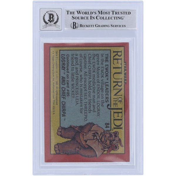 Marghi McMahon Star Wars Autographed 1983 Topps Return of the Jedi 84 BGS Authenticated 10 Card - The Ballers Bank
