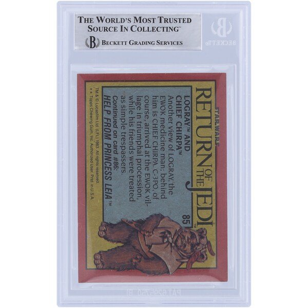 Marghi McMahon Star Wars Autographed 1983 Topps Return of the Jedi 85 BGS Authenticated Card - The Ballers Bank