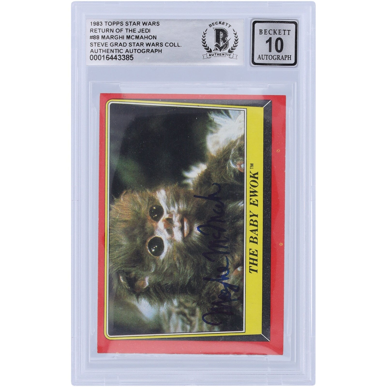 Marghi McMahon Star Wars Autographed 1983 Topps Return of the Jedi 88 BGS Authenticated 10 Card - The Ballers Bank