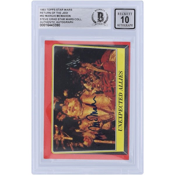 Marghi McMahon Star Wars Autographed 1983 Topps Return of the Jedi 92 BGS Authenticated 10 Card - The Ballers Bank