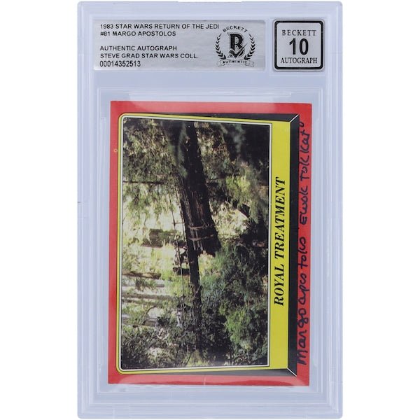 Margo Apostolos Star Wars Autographed 1980 Topps The Empire Strikes Back 81 BGS Authenticated 10 Card - The Ballers Bank