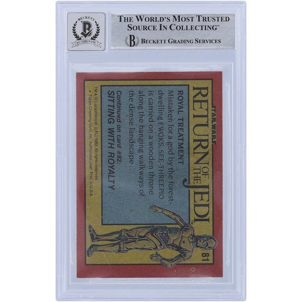 Margo Apostolos Star Wars Autographed 1980 Topps The Empire Strikes Back 81 BGS Authenticated 10 Card - The Ballers Bank
