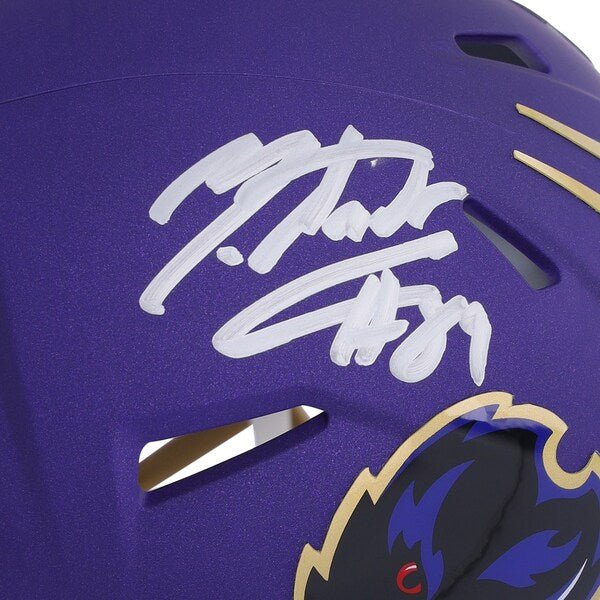 Mark Andrews Baltimore Ravens Autographed Fanatics Authentic 2024 Riddell Alternate Speed Mini Helmet - The Ballers Bank