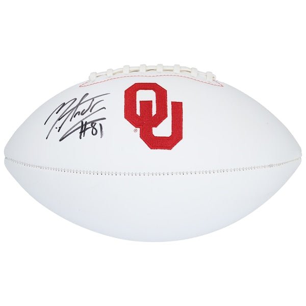 Mark Andrews Oklahoma Sooners Autographed Fanatics Authentic Nike White Panel Football - The Ballers Bank