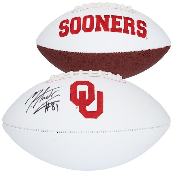 Mark Andrews Oklahoma Sooners Autographed Fanatics Authentic Nike White Panel Football - The Ballers Bank