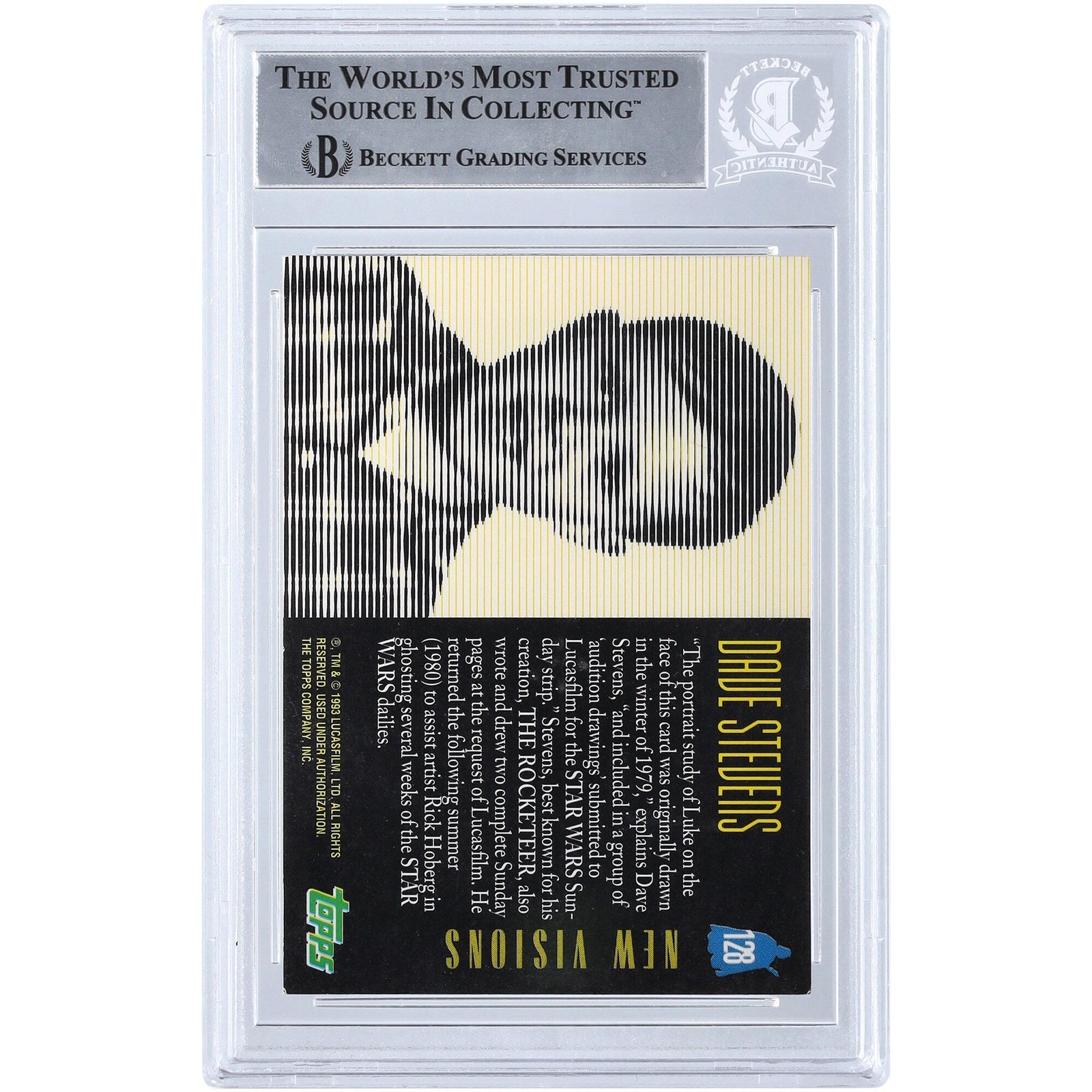 Mark Hamill Star Wars Autographed 1993 - 95 Topps Galaxy 128 BGS Authenticated Card - The Ballers Bank