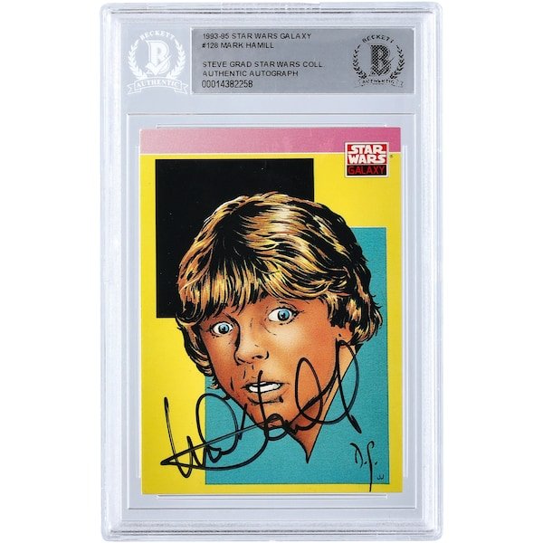 Mark Hamill Star Wars Autographed 1993 - 95 Topps Galaxy 128 BGS Authenticated Card - The Ballers Bank