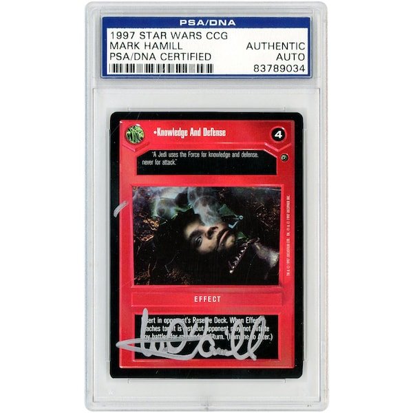 Mark Hamill Star Wars Autographed 1997 CCG 4 PSA Authenticated Card - The Ballers Bank