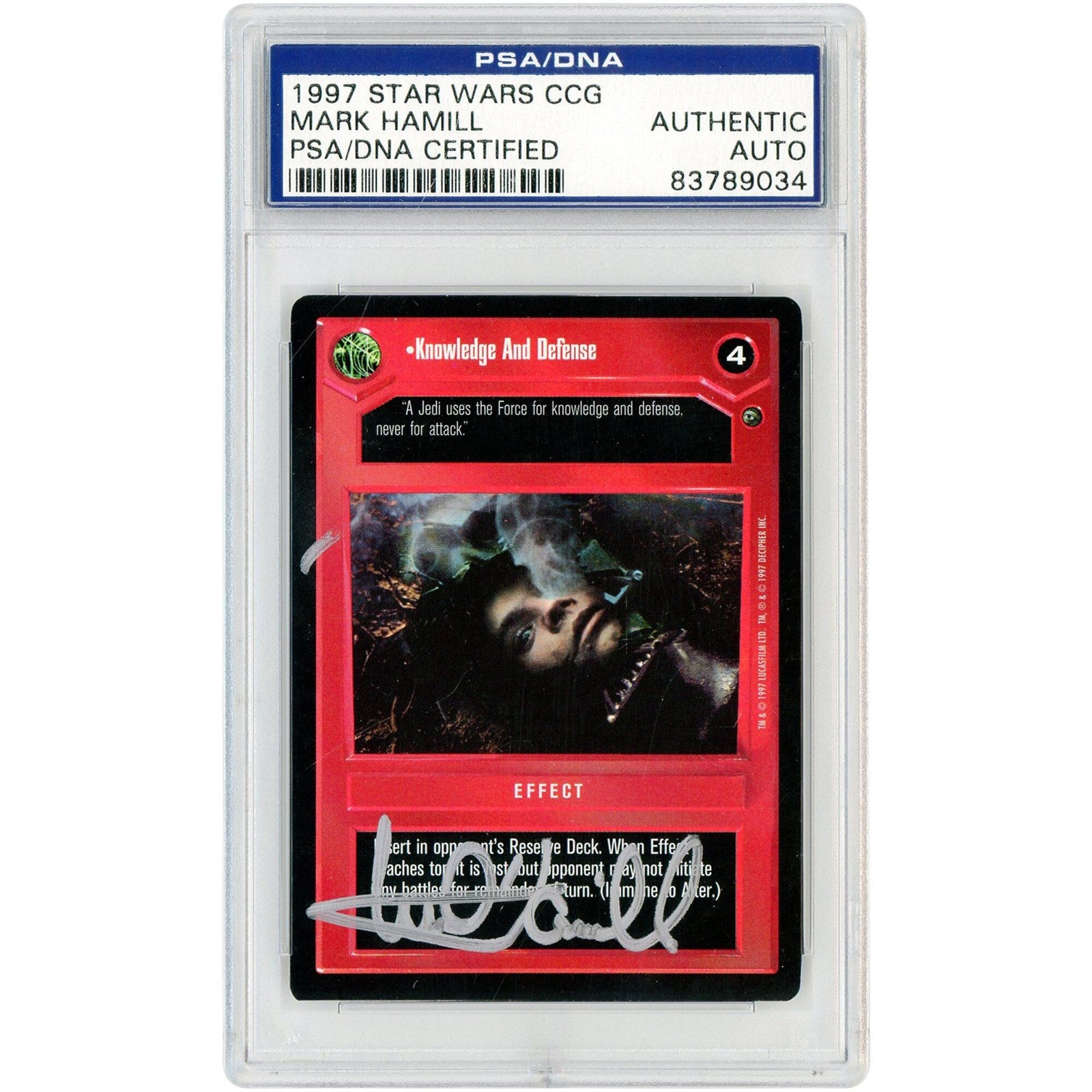 Mark Hamill Star Wars Autographed 1997 CCG 4 PSA Authenticated Card - The Ballers Bank