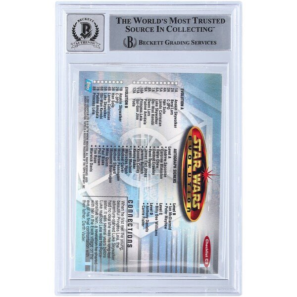 Mark Hamill Star Wars Autographed 2001 Topps Evolution C3 BGS Authenticated 10 Card - The Ballers Bank