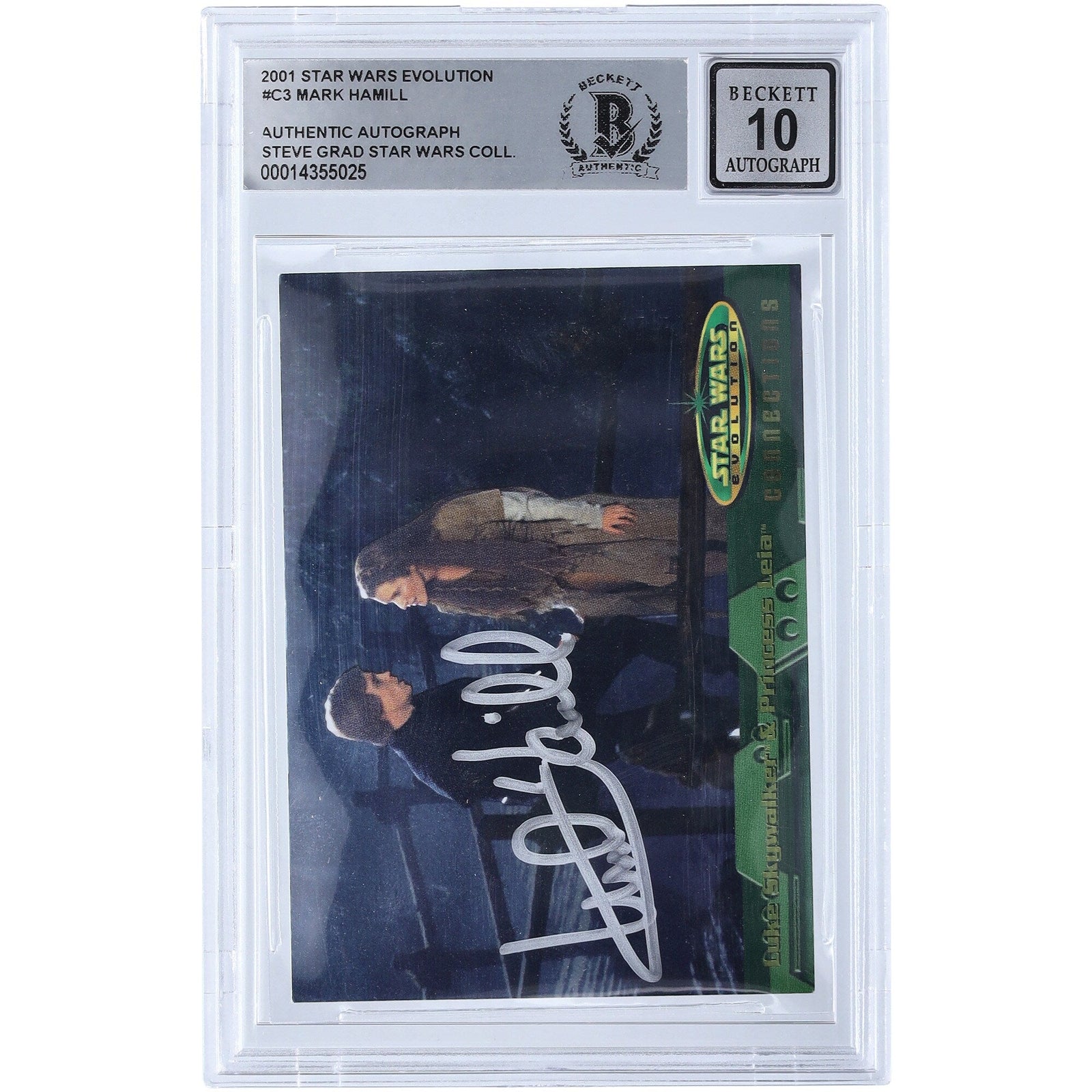 Mark Hamill Star Wars Autographed 2001 Topps Evolution C3 BGS Authenticated 10 Card - The Ballers Bank