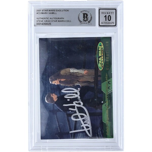 Mark Hamill Star Wars Autographed 2001 Topps Evolution C3 BGS Authenticated 10 Card - The Ballers Bank