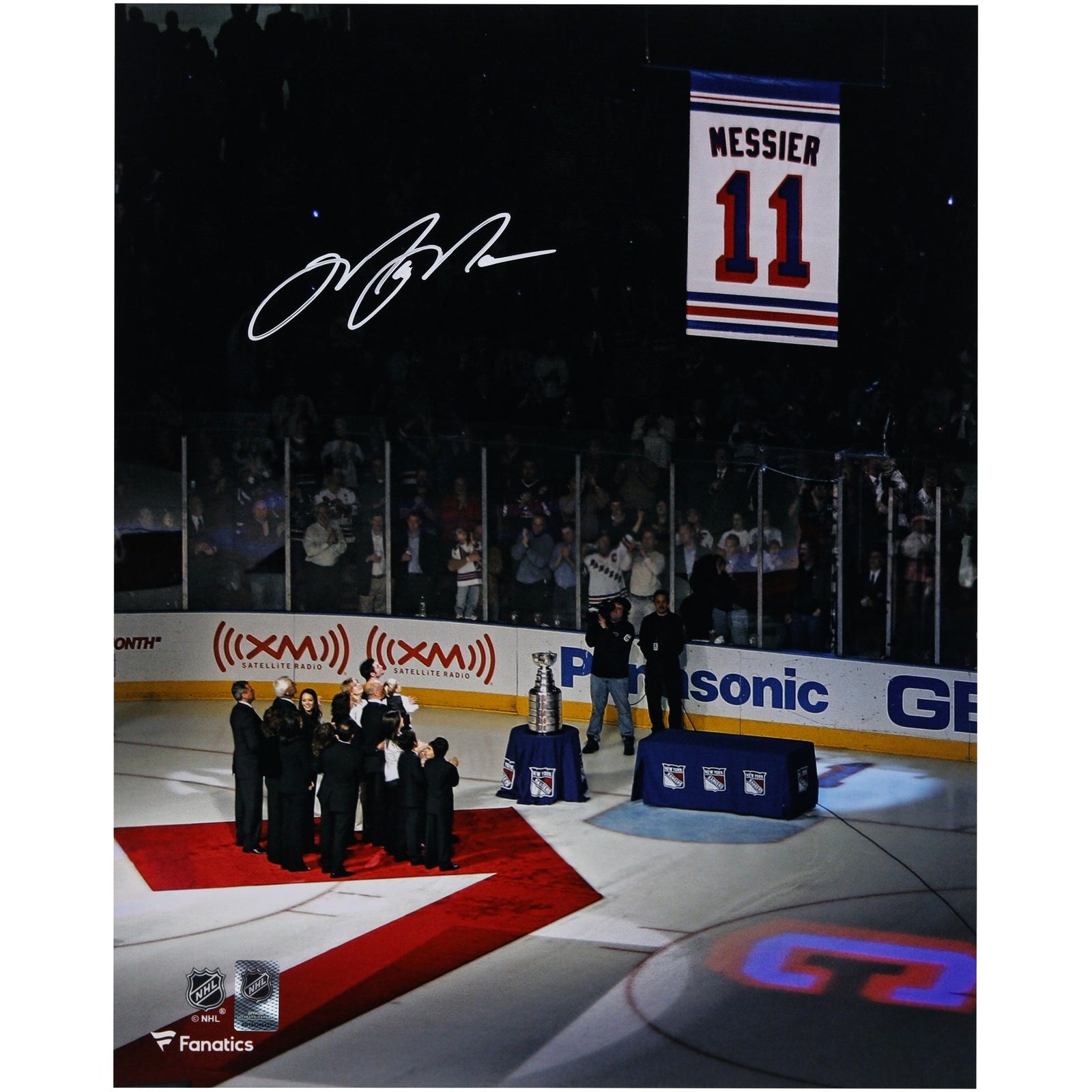 Mark Messier New York Rangers Autographed Fanatics Authentic 16" x 20" Banner Raising Photograph - The Ballers Bank