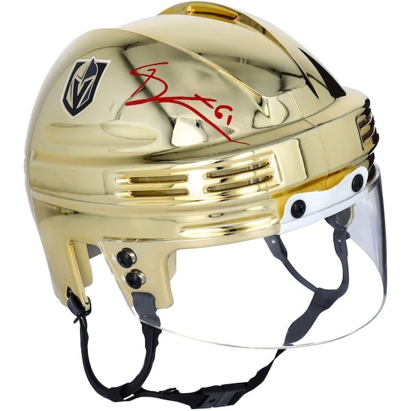 Mark Stone Vegas Golden Knights Fanatics Authentic Autographed Gold Mini Helmet - The Ballers Bank